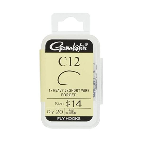 がまかつ(Gamakatsu) フライフック C12 14号 20本 フラットブラック 66140