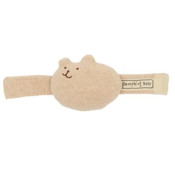他サイト： Y-1066 pompkins BABY オーガニックコットン100％ うさぎ・くま・わんこシリーズ リストガラガラ 日本製 (くの商品画像