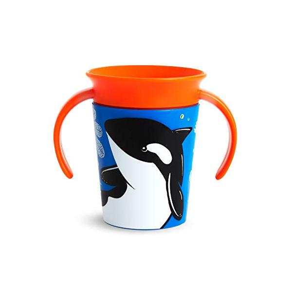 他サイト： munchkin マンチキン ハンドル付きミラクルカップ・ワイルドラブ シャチ FDMU32241 1個 (x 1)の商品画像