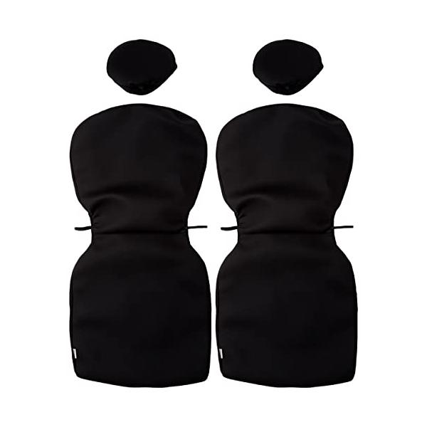 他サイト： ボンフォーム(BONFORM) シートカバー カラードカバー 軽/普通車 前席2枚セット 背面フルカバーブラック 405の商品画像