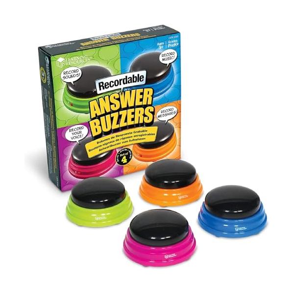 他サイト： ラーニング リソーシーズ Recordable Answer Buzzers (Set of 4) 録音可能 アンサーブザー LER 3769の商品画像
