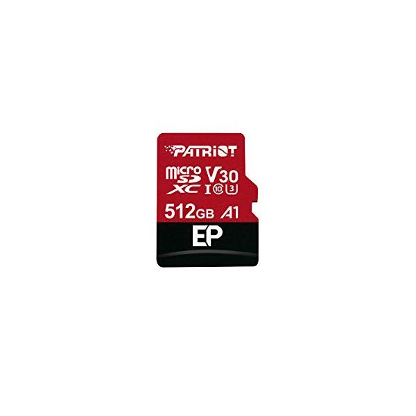 他サイト： Patriot Memory MicroSDメモリカード A1 V30 512GB Andriod スマートフォンとタブの商品画像