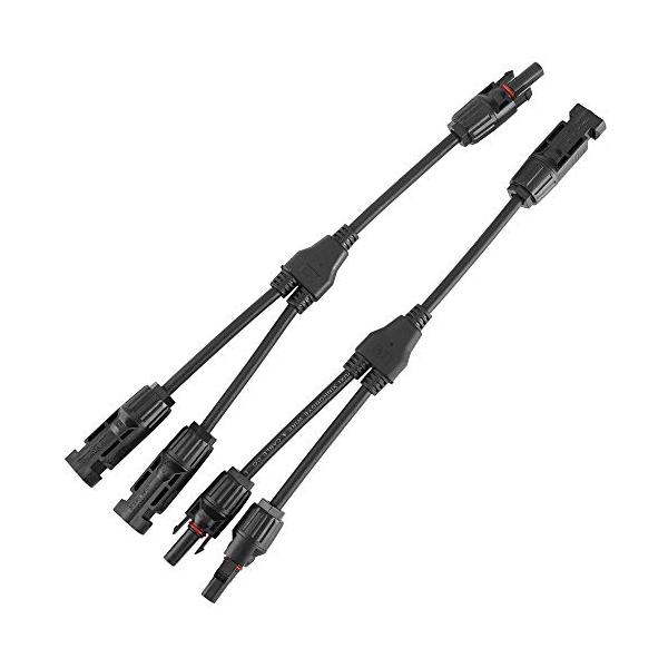 他サイト： YCIND IARLION mc4 並列 コネクタ 分岐 ソーラーパネル用 延長ケーブル Yケーブル Y字型 ソーラー 並列 1M2F + 2Mの商品画像