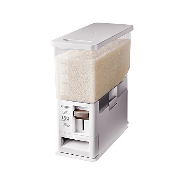 ホワイト(旧型)/6kg/7504・Color:ホワイト(旧型)Size:6kg・パッケージ個数:1・材質:上本体・下本体・フタ・止め具・引き出し・キャスター/PP、計量器・スライドレバー・無洗米アダプター/ABS樹脂、ネジ/ステンレス鋼、...