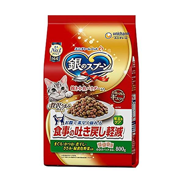 他サイト： セット販売銀のスプーン 贅沢うまみ仕立て 食事の吐き戻し軽減フード まぐろ・かつお・煮干し・ささみ・緑黄色野菜入り 800g×2コの商品画像