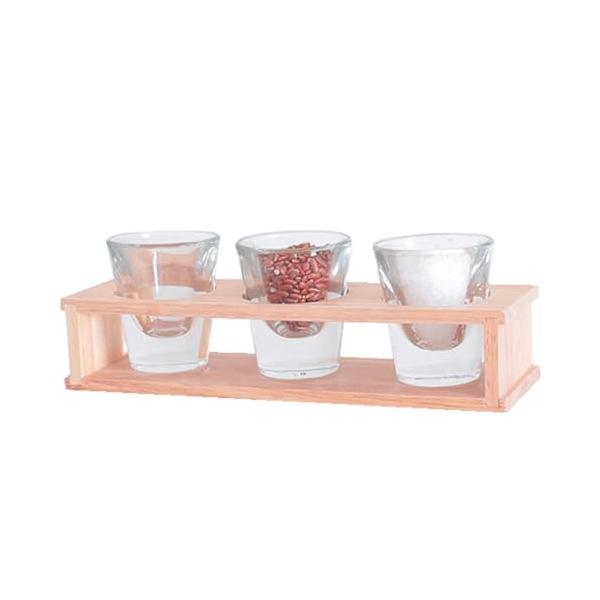 神棚 神具 モダン 神具膳 Lotus glass シンプル おしゃれ モダン神具 ラバーウッド お供え お祀り 水 米 塩 入れ物 お供え お