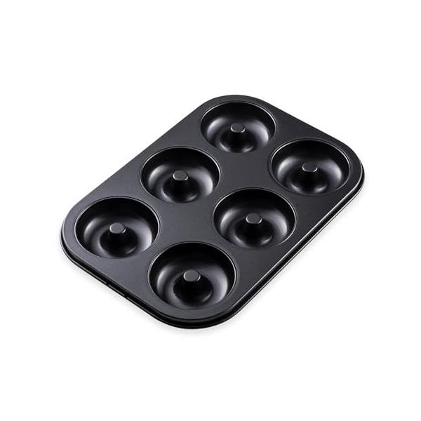 ブラック/18.3 cm x 26.5 cm x 2.3 cm/000DL7239・パッケージ個数:1・おうちでかんたん楽しくヘルシーなドーナツ焼き型