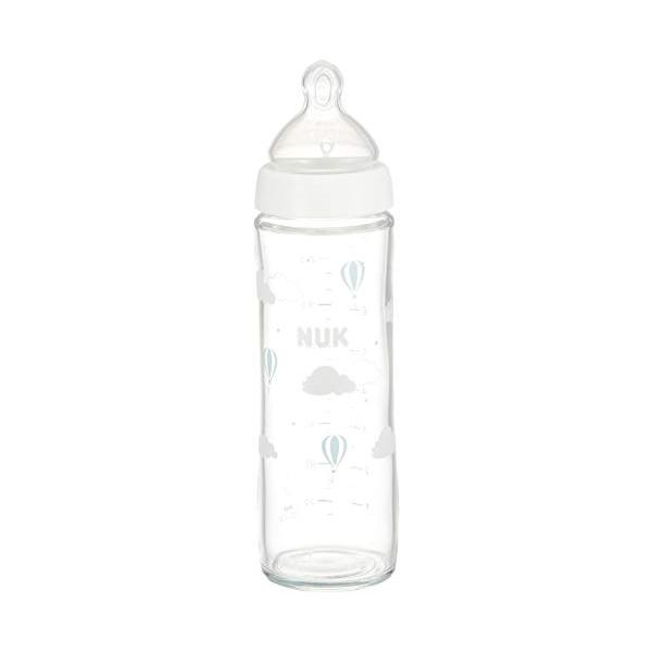 ヌーク プレミアムチョイススリムほ乳びん(ガラス製)240ml くも  NUK【送料無料 沖縄・一部地域を除く】