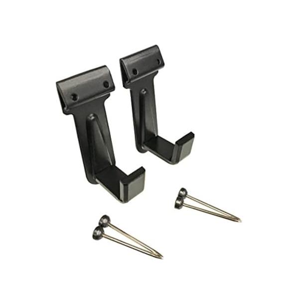 福井金属工芸 B.S壁用額受 受け幅20mm 黒 和室用 壁掛け金具 釘打ちタイプ 飾り額 2319-A