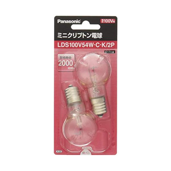 他サイト： パナソニック ミニクリプトン電球 100V 60W形(54W) E17口金 35mm径 クリア 2個入り LDS100V54WCK2Pの商品画像