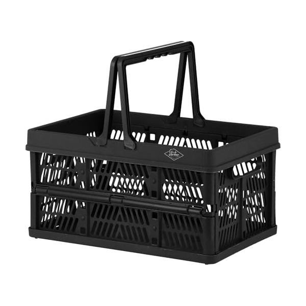 折り畳みコンテナブラック/Mサイズ/86446・Color:ブラックSize:Mサイズ・パッケージ個数:1・サイズ：幅38×奥行25.5×高さ20cm・重量：0.6kg、耐荷重：6kg・材質：ポリプロピレン・折りたたみ時サイズ：幅38×奥行...