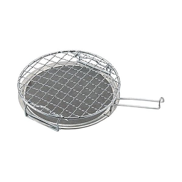 マルチ/ONE/665817・パッケージ個数:1・重量11g・材質焼アミ・フレーム:鉄・クロームメッキ／下網:耐熱網FCHw2・サイズ収納時:φ15×15mm・素材: 鉄