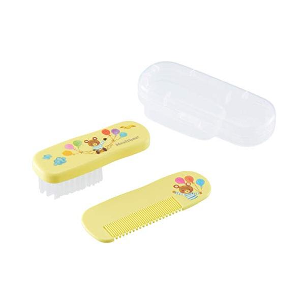 他サイト： OSK(オーエスケー) ベビーヘアケアセット ミールタイム ブラシ クシ イエロー 日本製 ケース付 抗菌 衛生的 赤ちの商品画像