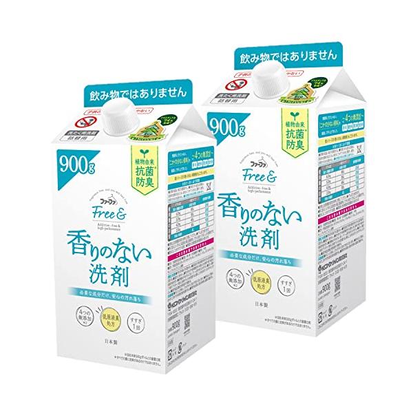 他サイト： まとめ買い ファーファ フリー&amp;超コン 液体洗剤 無香 詰替 900g×2個の商品画像