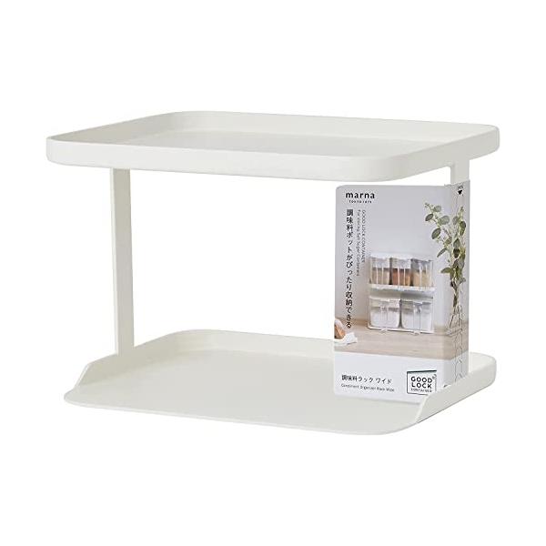 ワイドホワイト/21.6 cm (W) x 14.2 cm (H) x 11.8 cm (D)/K774W・Color:ホワイトStyle:ワイドPatternName:単品・パッケージ個数:1・調味料ポット専用ラックパッキンでしっかり閉ま...