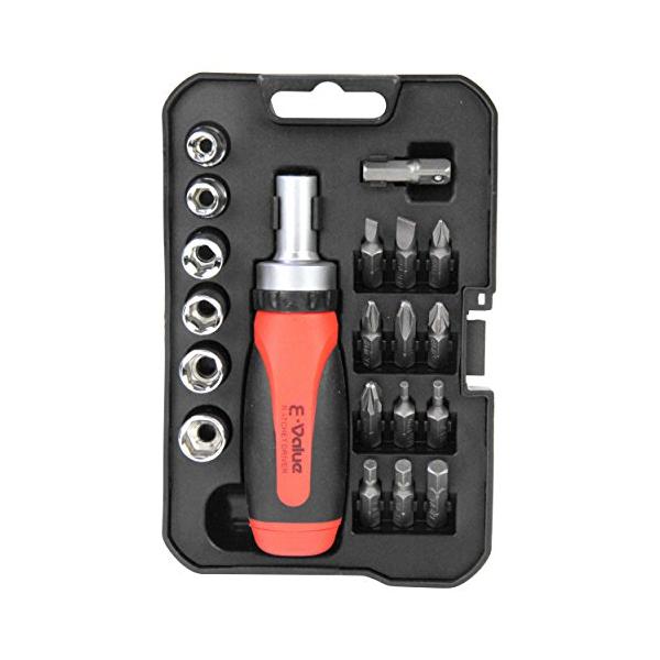 他サイト： E-Value ラチェットドライバーセット ポジネジ対応 20個セット ERD-110の商品画像