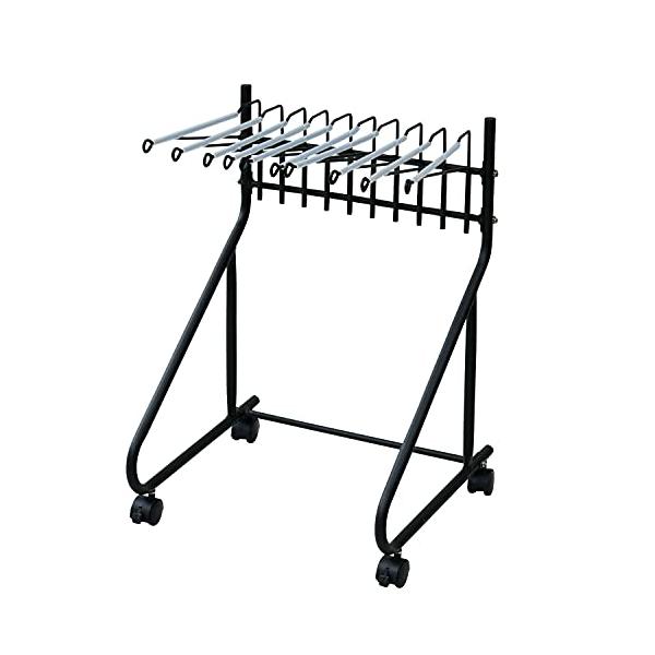 他サイト： 山善(YAMAZEN) スラックスハンガー キャスター付き 10本 出し入れカンタン すべりにくい 選びやすい 幅45.5×奥行43.5×高さ6の商品画像