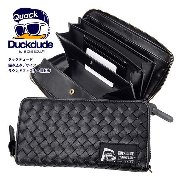 Duck Dude（ダックデュード） 財布 ラウンドファスナー フェイクレザー
