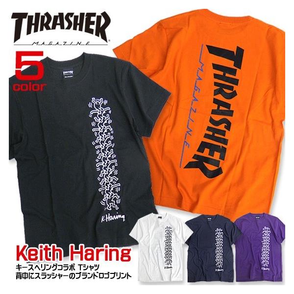 THRASHER×キースヘリングコラボL T - Tシャツ
