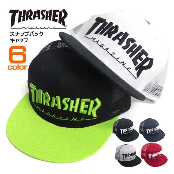 THRASHER（スラッシャー） キャップ ロゴ 刺繍 メッシュキャップ