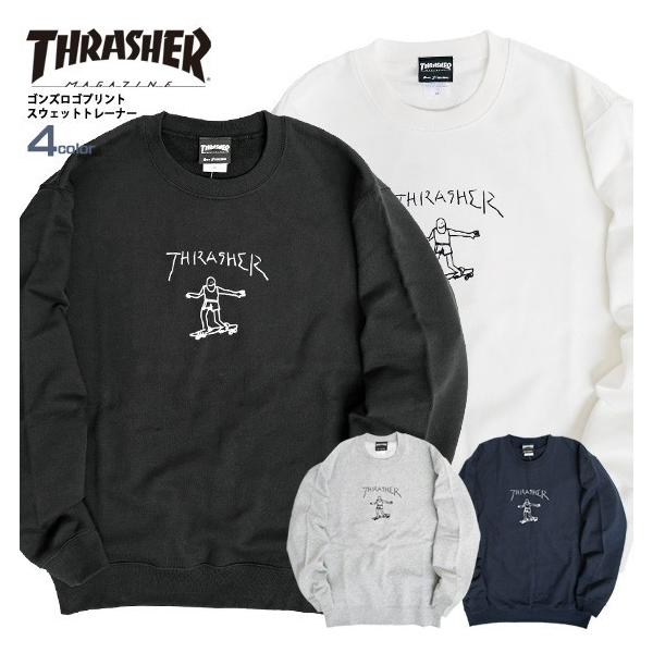 THRASHER スウェット スラッシャー ゴンズ ロゴ プリント トレーナー クルーネック GONZ CREW SWEAT THRASHER-154