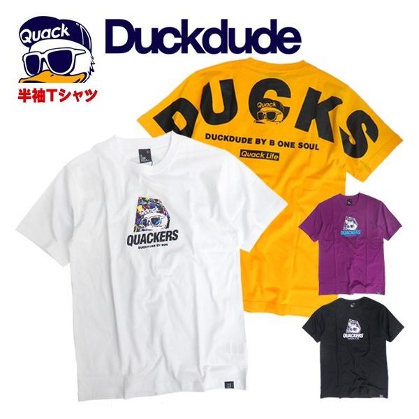 DUCK DUDE Tシャツ 半袖 ダックデュード 半袖Tシャツ スプラッシュ プリント ビーワンソウル アヒル ストリート コーデ TSS-380