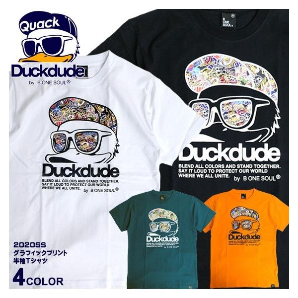 DUCK DUDE Tシャツ ダックデュード 半袖Tシャツ グラフィック ストリート クルーネック メンズ レディース ユニセックス TSS-428