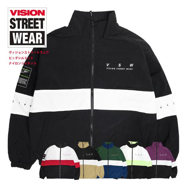 VISION STREET WEAR トラックジャケット ヴィジョン 切替 配色 ビッグ