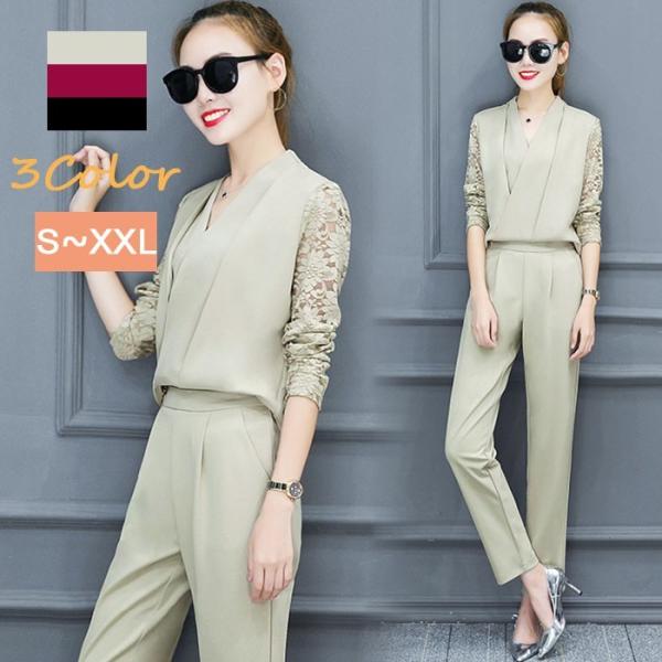 春コーデ レディース パンツドレス セットアップ ガウチョパンツ パンツスーツ 2点セット 結婚式 シフォン ブラウス ワイドパンツ Buyee Buyee Japanese Proxy Service Buy From Japan Bot Online