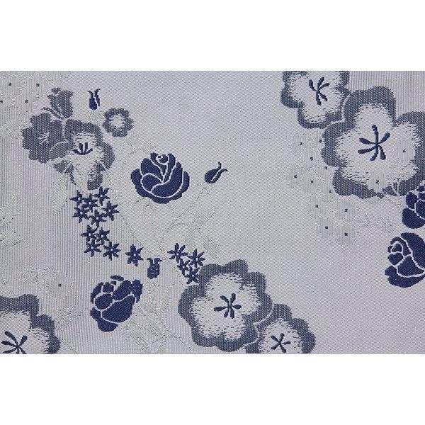 白地　紺色　さくら（桜）　梅　バラ（薔薇）