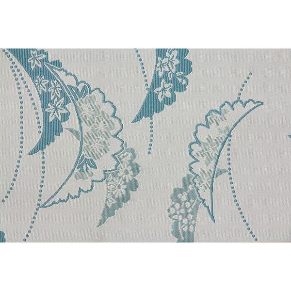 白地　水色　うす緑色 芝文　桜　紅葉　菊