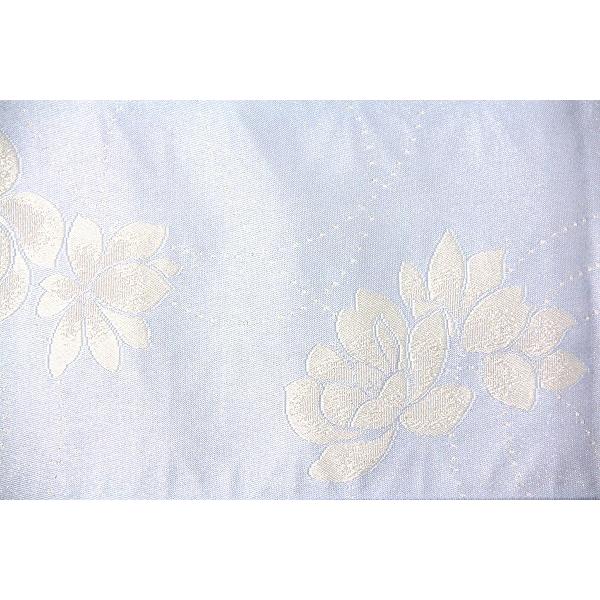 【夏物・浴衣用　単衣用】<br>水色　ツバキ　光沢