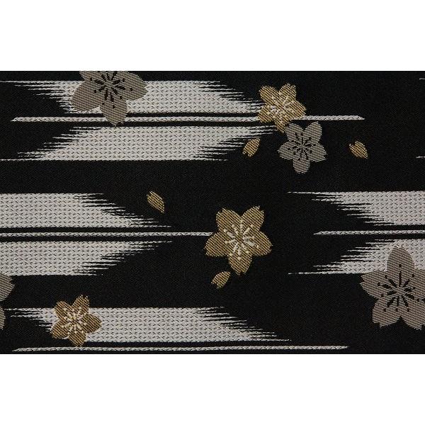 黒地　矢羽文　矢絣　サクラ（桜）