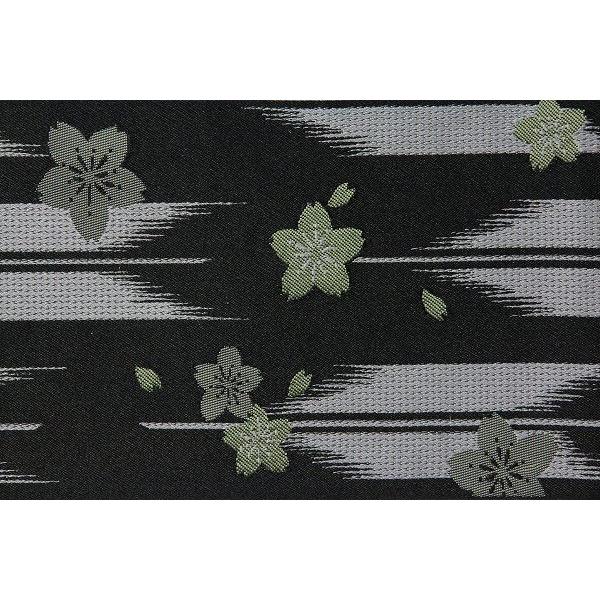 黒地　矢羽文　矢絣　サクラ（桜）