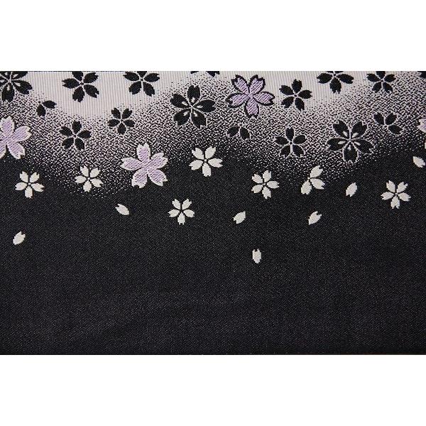 【夏物・浴衣用　単衣用】<br>黒　サクラ