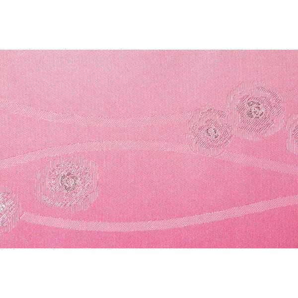 【夏物・浴衣用】<br>淡ピンク　バラ　立涌　ラメ　文庫結び