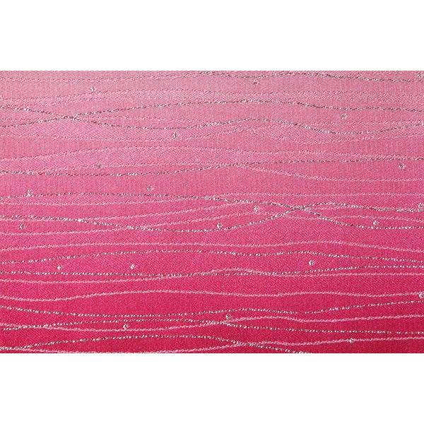 【夏物・浴衣用】<br>ピンク　流水　ラメ　文庫結び