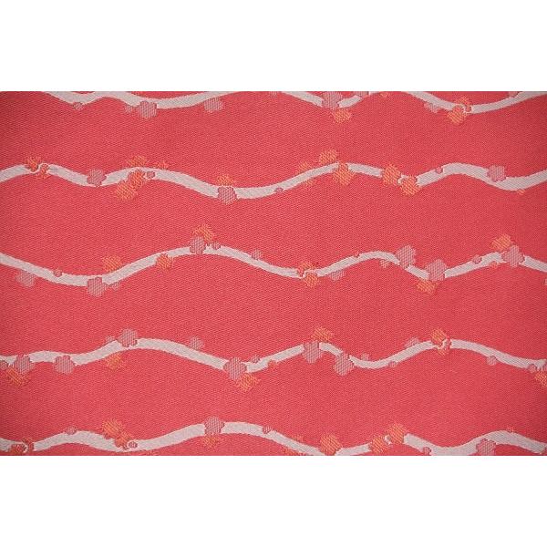 赤色地　濃ピンク　立涌文　波文　横縞（ストライプ）