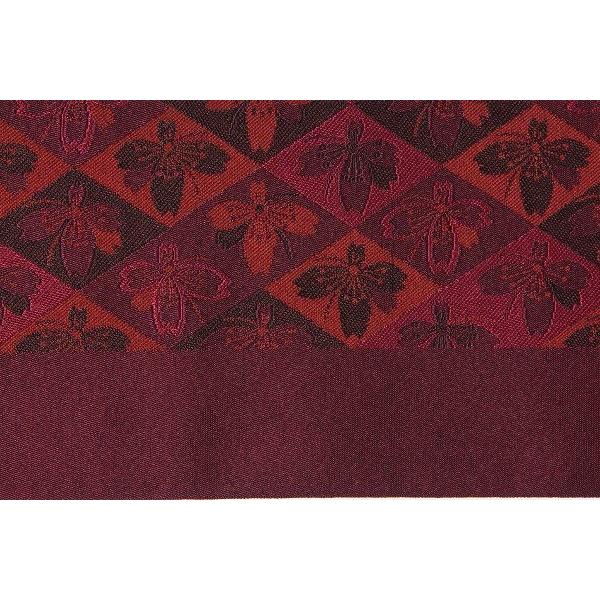 赤 濃赤　エンジ　花菱　文庫結び