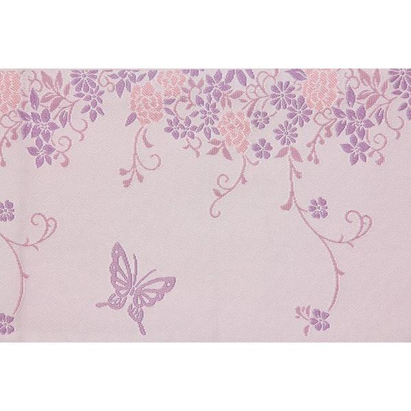 白地　薄ピンク　うす紫　蝶々（ちょうちょう）　バラ（薔薇）