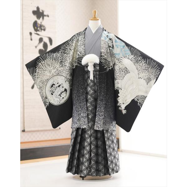 10歳 男の子 着物レンタル ジュニア 紋付袴 d1052 フルセット 小学校