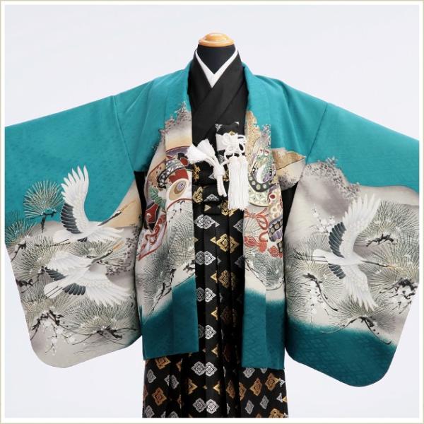 5歳 男の子 着物レンタル 七五三 d4048 子供着物 753 レトロ フル