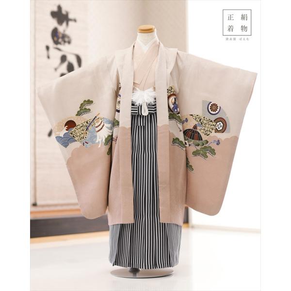 5歳 男の子 正絹 七五三 着物レンタル d5643-2 袴レンタル 子供着物