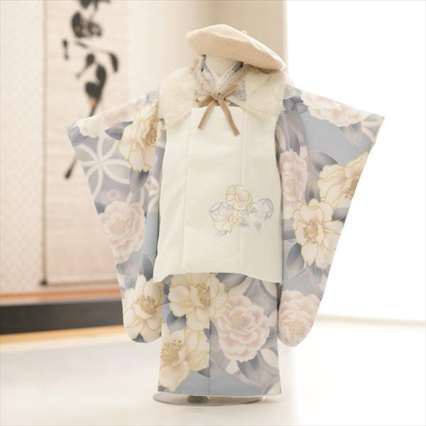 3歳 女の子 七五三 着物レンタル 和洋2way 被布セット f1567 子供着物