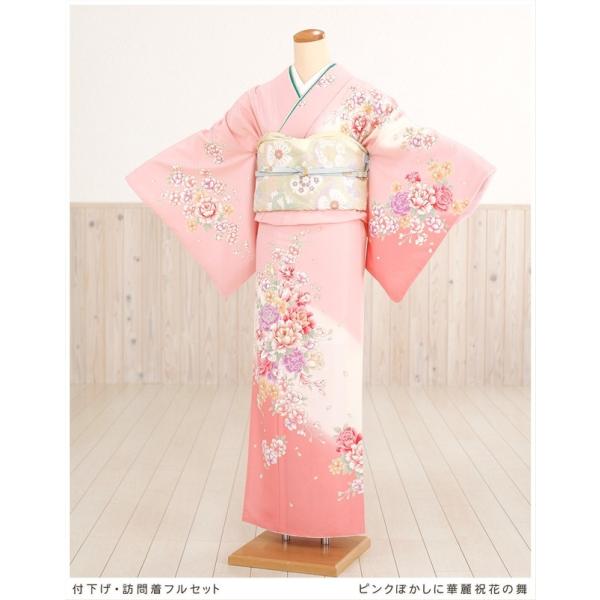 訪問着レンタル 結婚式 卒業式 入学式 七五三 hw1145 着物レンタル