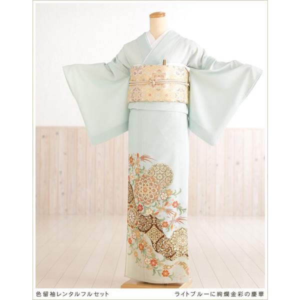 色留袖 レンタル 五つ紋 結婚式 it083 色留袖フルセット 式典 母親