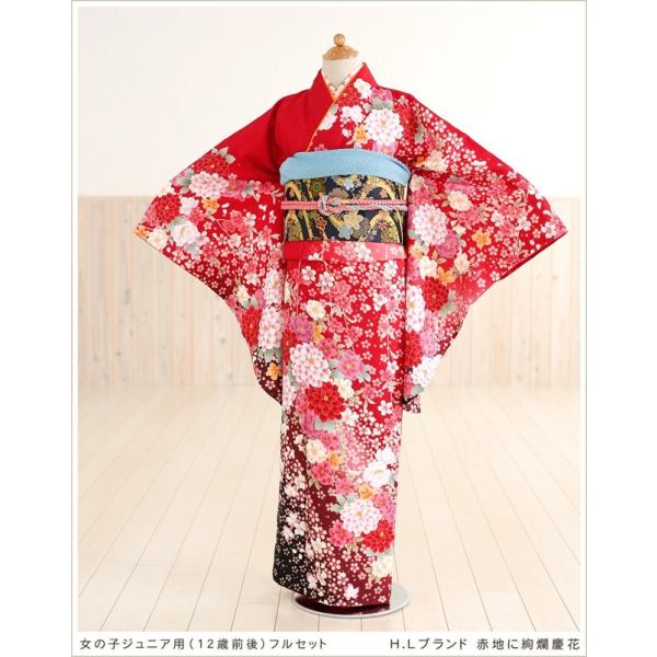 女の子着物レンタル10歳 13歳子供振袖ジュニア振袖 Jk028 Hl 赤地に絢爛慶花 子供着物1 2成人式発表会十三参り人気フルセット Buyee 日本代购平台 产品购物网站大全 Buyee一站式代购