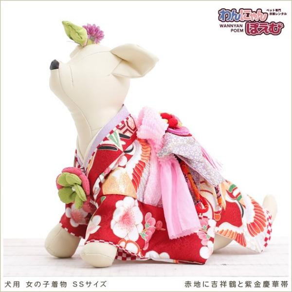 犬の着物レンタル 小型犬 女の子 kssr-006 ペット衣装 振袖 往復送料