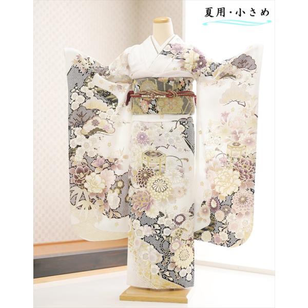 夏用レディース着物 振袖 洗える着物 小紋 成人式振袖 お祭り 単衣 rental-poem_sf8037