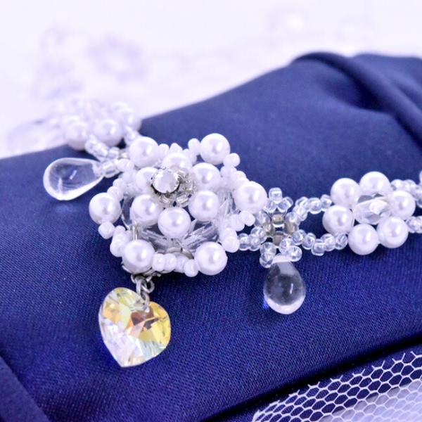 空き状況は「すべて見る」を押してチェック！フォーマルドレスやプリンセスドレスに合わせてワンランク上のドレスアップ☆キラキラビーズのネックレス。トップにハートのモチーフがつき、女の子ならつけるだけでワクワク♪発表会やコンクール 結婚式 七五三...